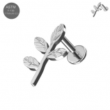 Implant Titanium leaf Silber Push Fit Labret