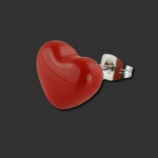 SUPERNOVA CONCEPT Fire Red Heart Earstud